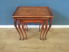 Mahogany nest of three tables