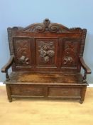 18th century oak settle