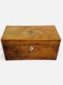 Flame mahogany tea caddy