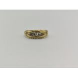 Victorian 18ct gold five diamond ring