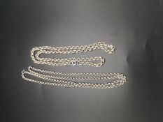 Two silver necklace