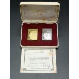 22ct gold and silver Royal Silver Wedding stamp replicas