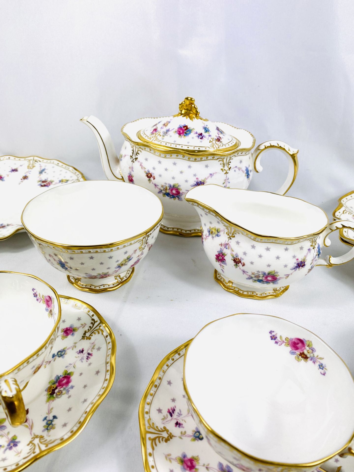 Royal Crown Derby Royal Antoinette tea set - Image 3 of 4