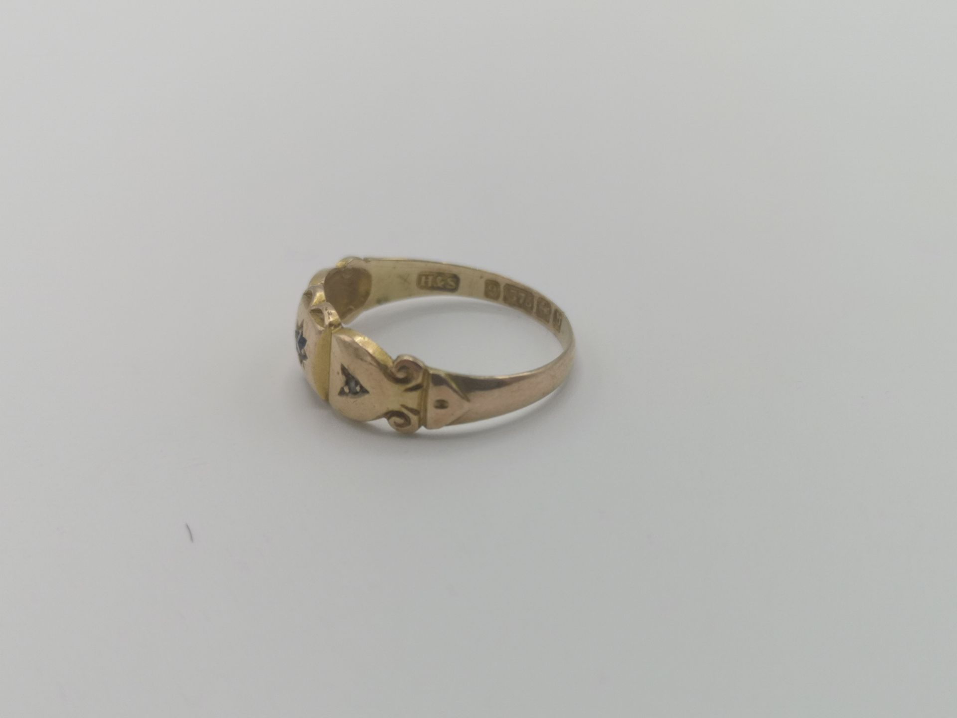 18ct gold and diamond ring together with a 9ct gold sapphire and diamond ring - Image 3 of 6