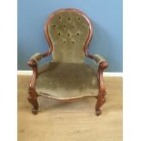 Victorian mahogany armchair