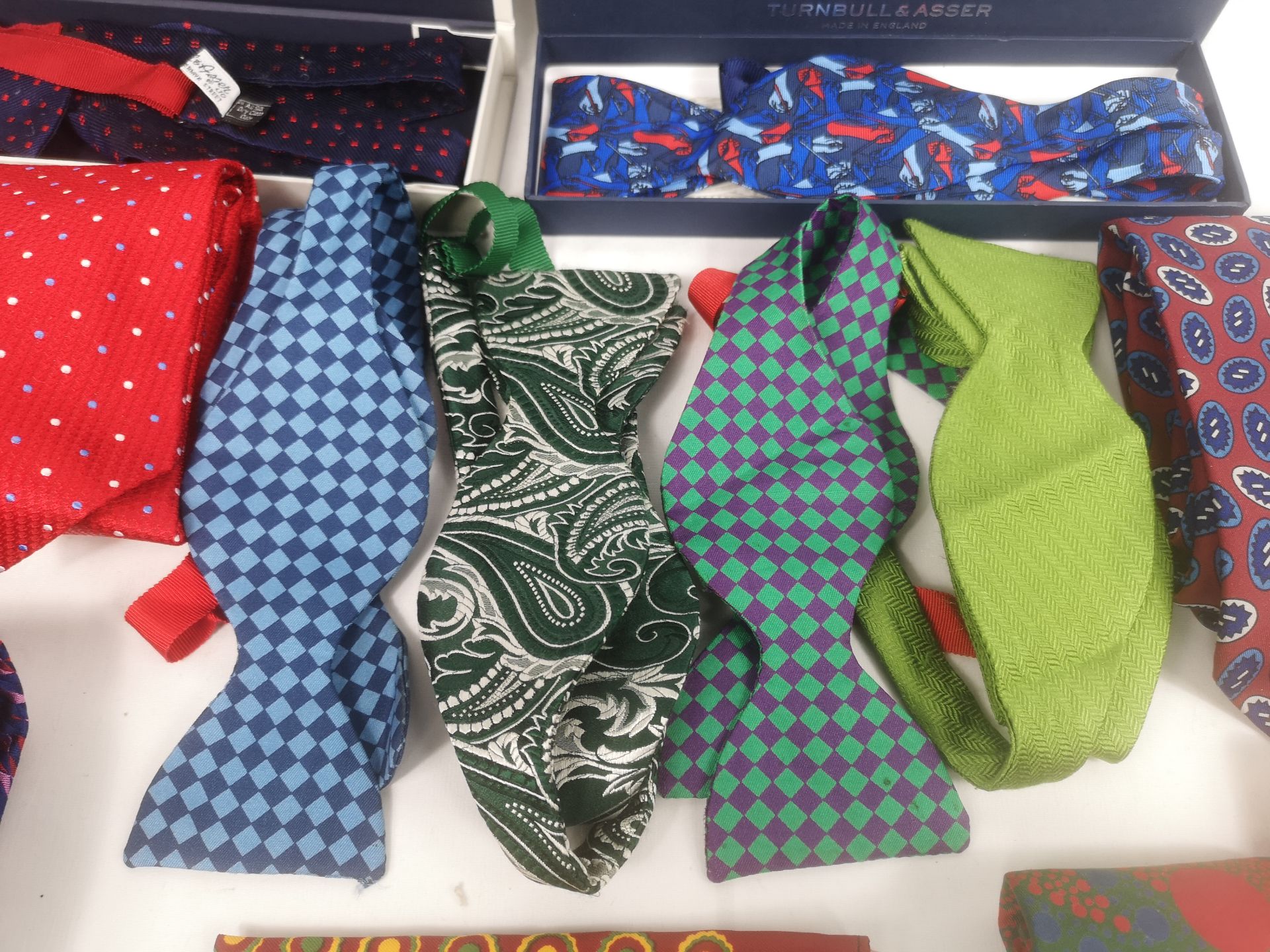 Eight Turnbull and Asser silk ties together with a quantity of Turnbull and Asser bow ties - Image 3 of 5