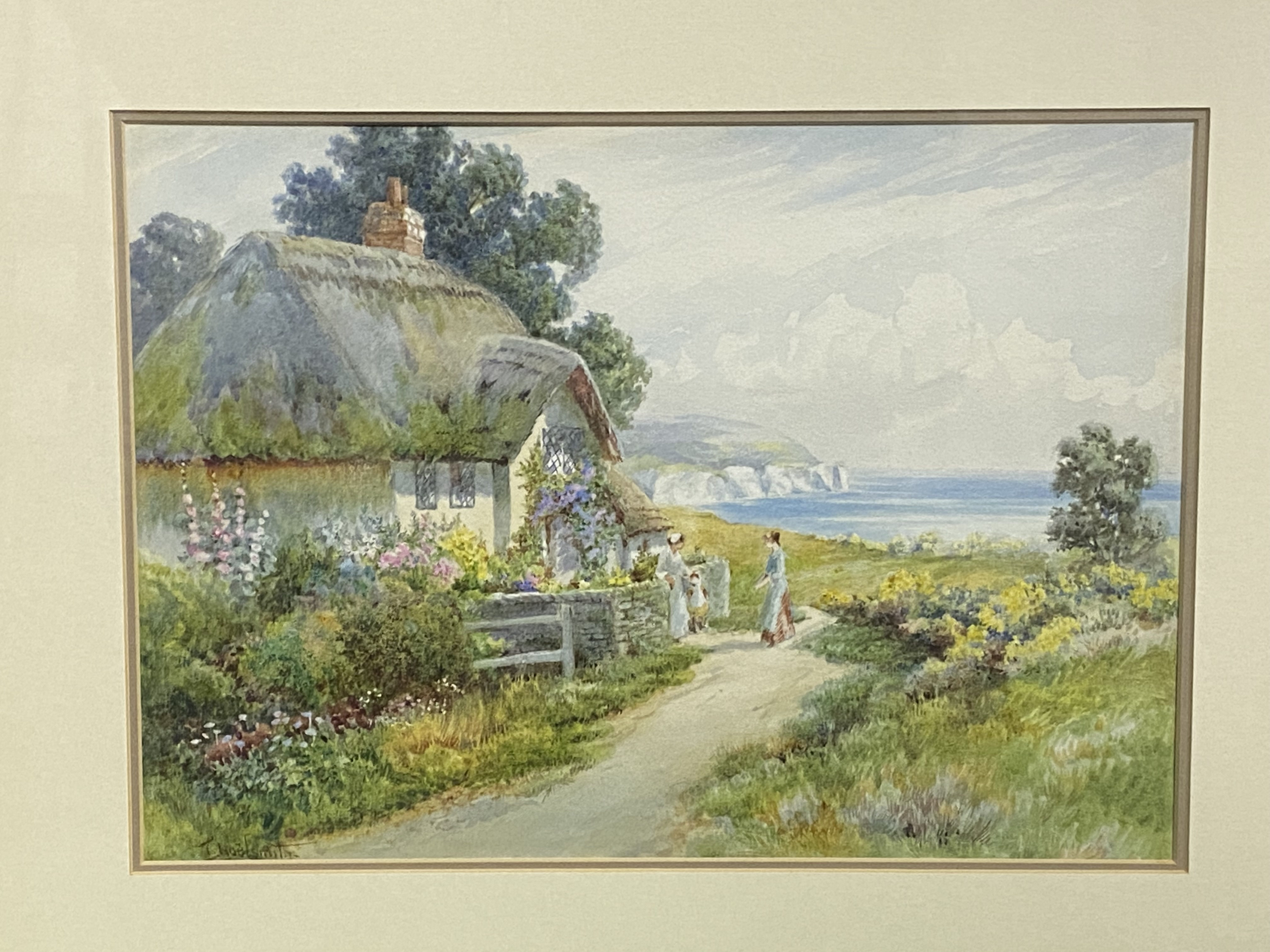 Framed and glazed watercolour of a cottage - Image 4 of 4