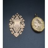 Victorian 9ct gold pendant together with a 9ct gold locket