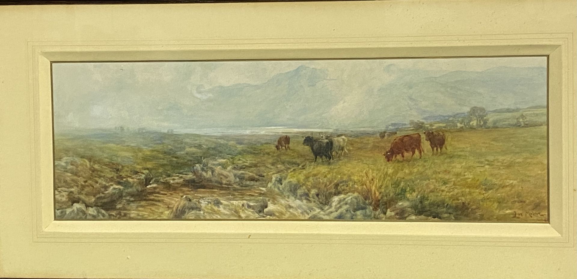 Joe Milne, framed and glazed watercolour - Image 2 of 6