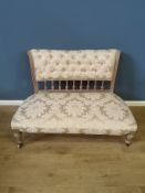 Limed wood settee