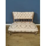 Limed wood settee