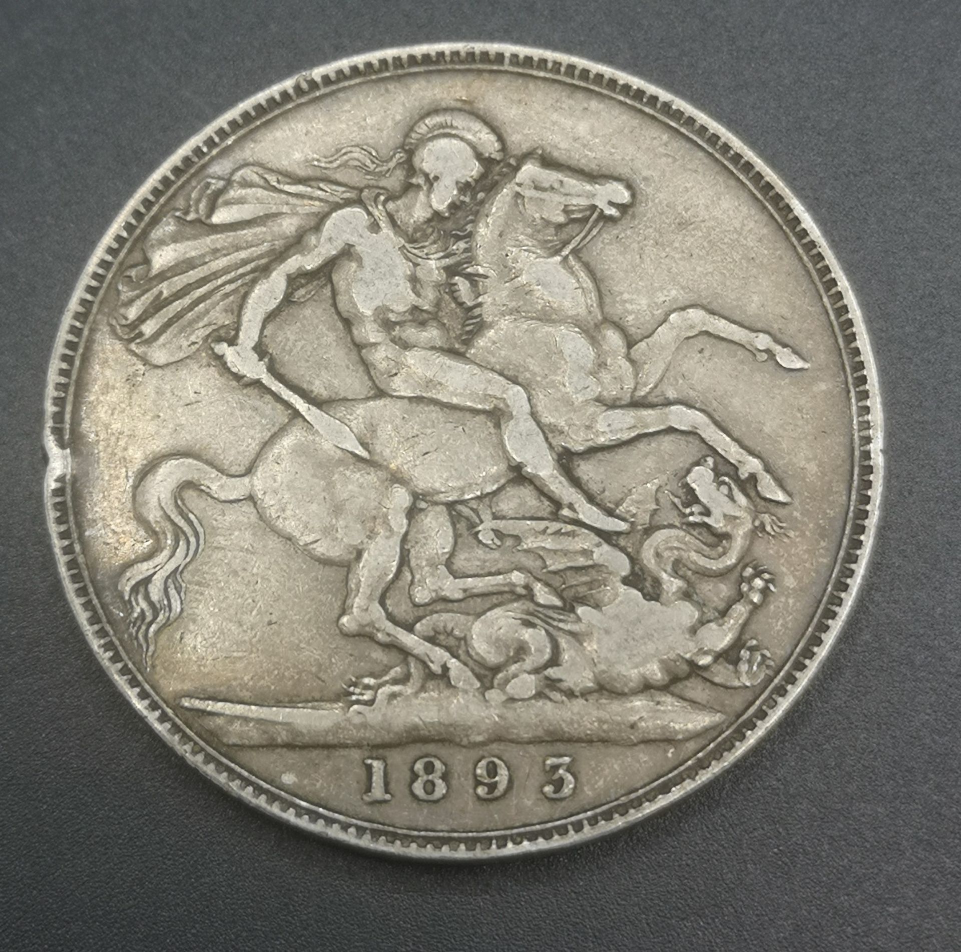 Three Queen Victoria crown coins: 1889, 1893, and 1900 - Image 4 of 10