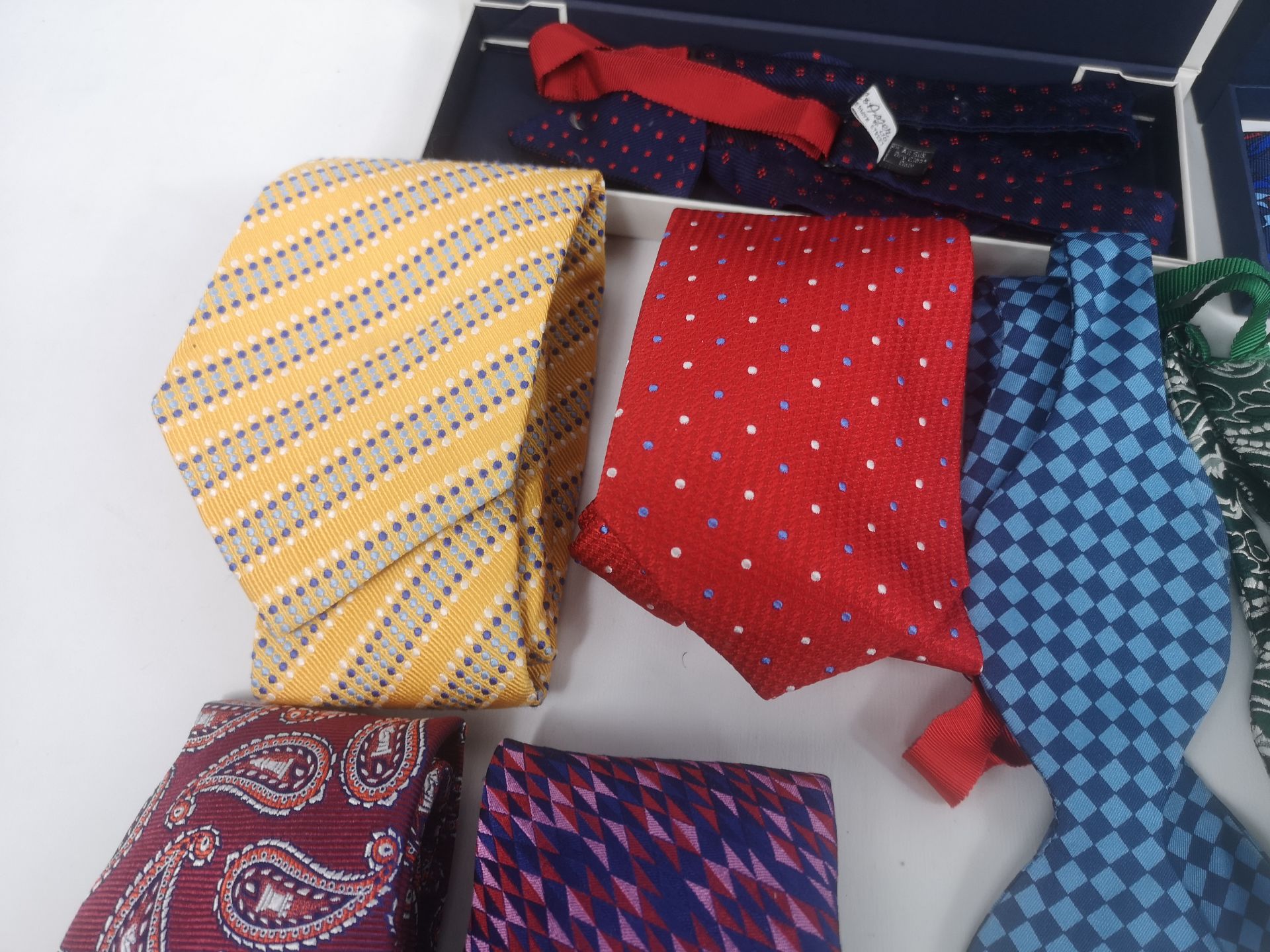 Eight Turnbull and Asser silk ties together with a quantity of Turnbull and Asser bow ties - Image 4 of 5