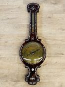Mahogany wall mounted barometer