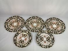 Five Royal Crown Derby plates