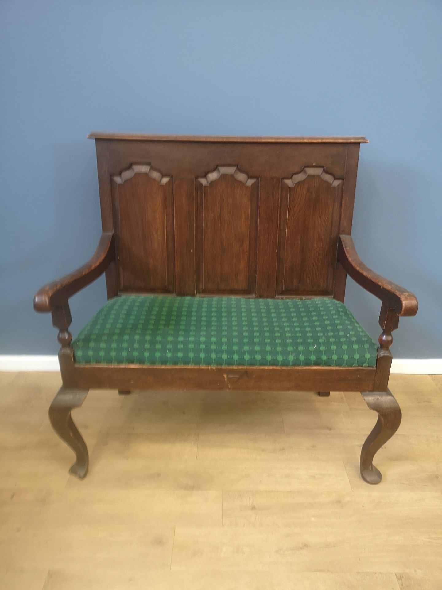 Georgian oak settle - Image 2 of 5