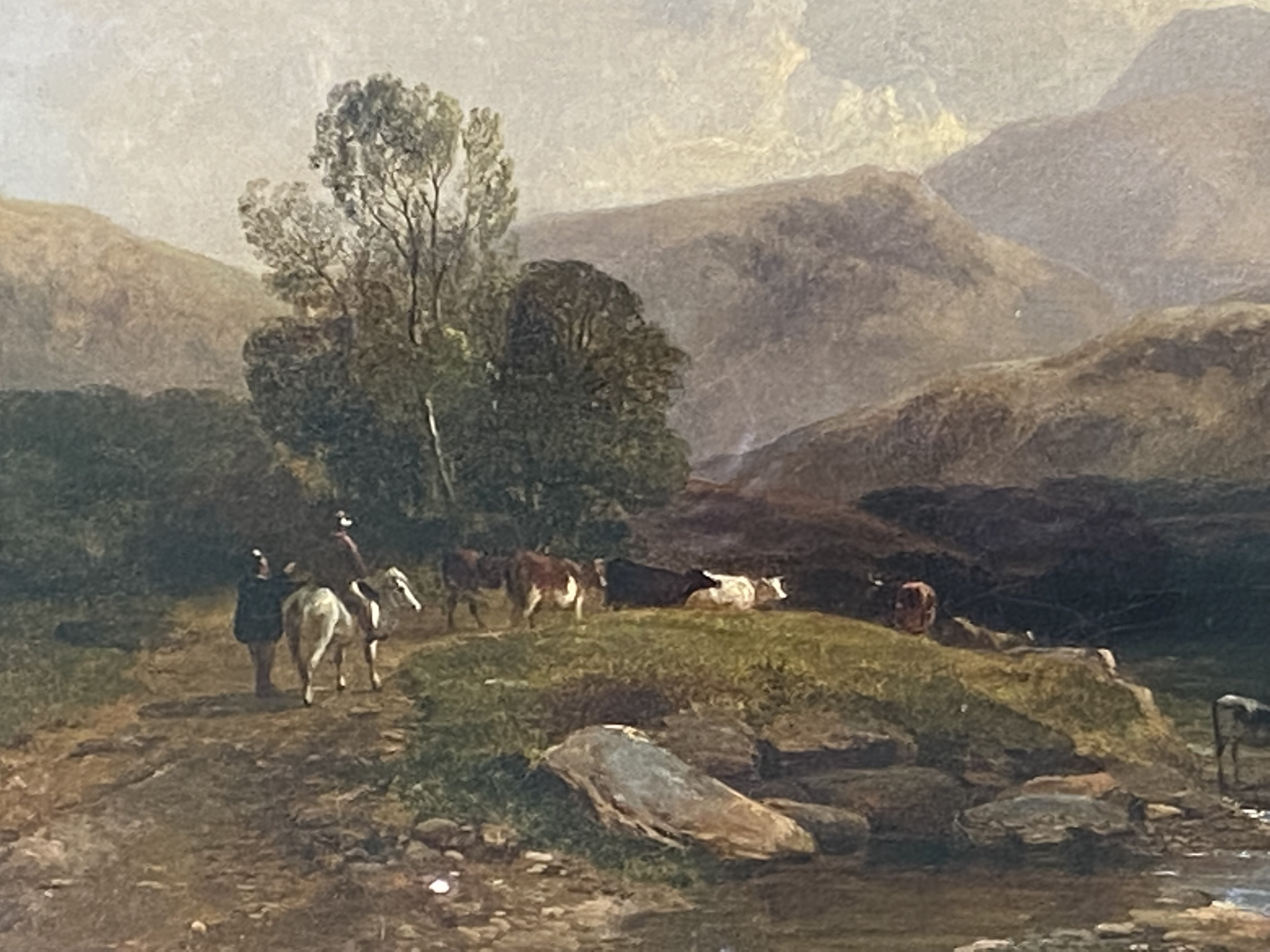 Oil painting of cows being herded - Image 4 of 4