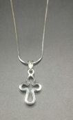 Silver necklace with cross pendant