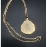 9ct gold necklace with 9ct gold pendant