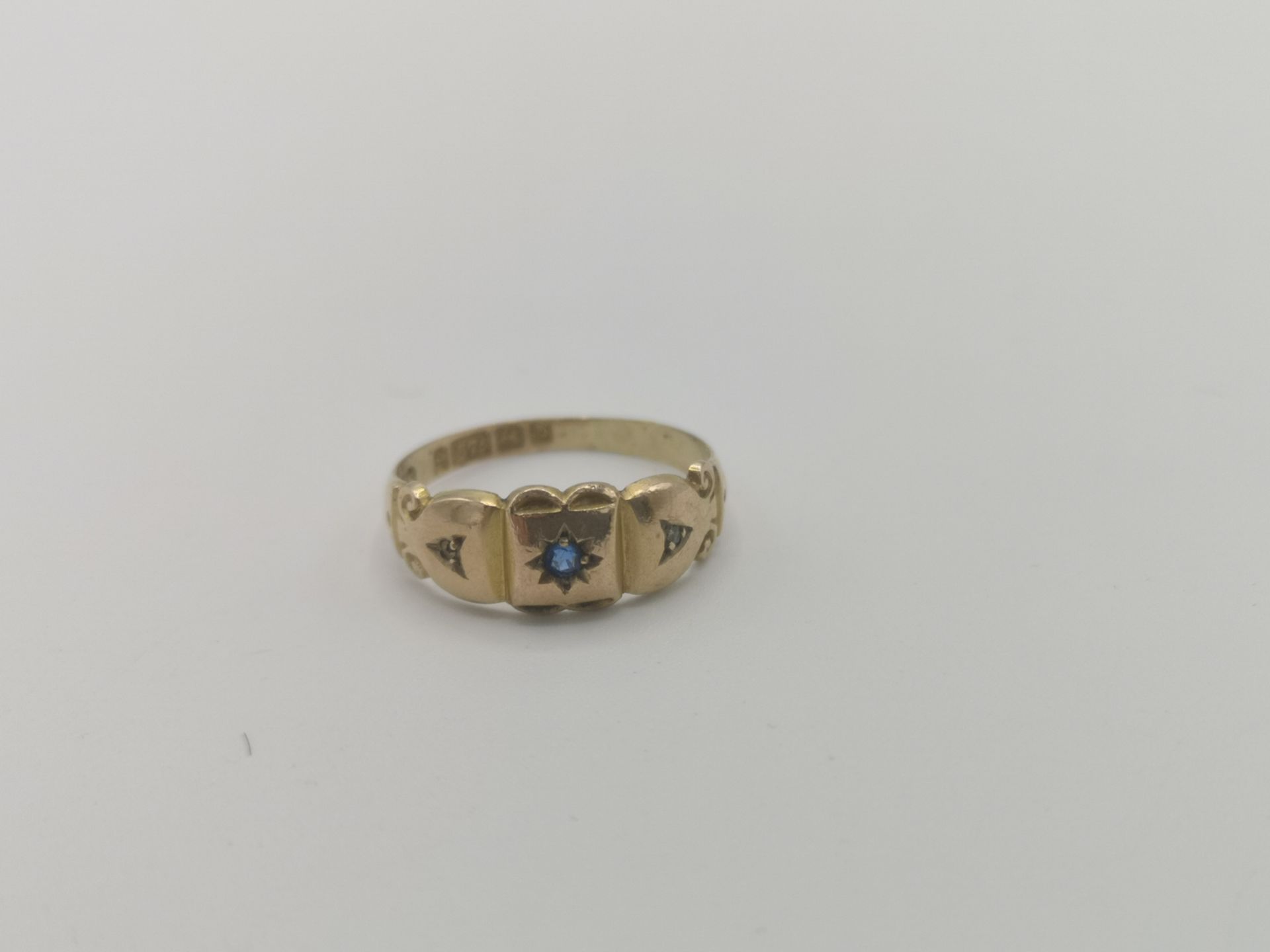 18ct gold and diamond ring together with a 9ct gold sapphire and diamond ring - Image 4 of 6