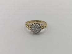 18ct gold and platinum ring