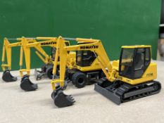 Komatsu PW95 Wheeled excavator x2 & PC95 Digger