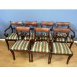 Seven 19th century dining chairs