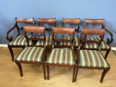 Seven 19th century dining chairs