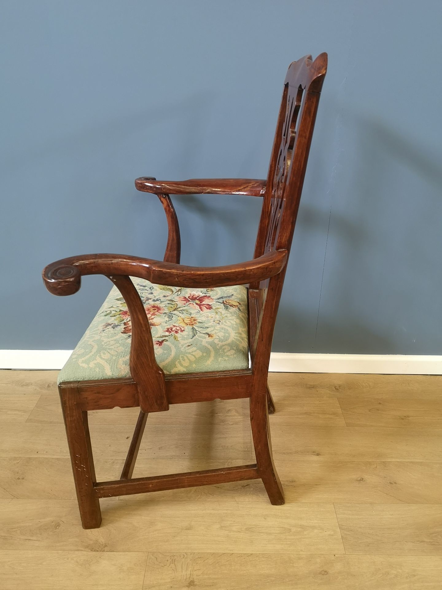 Mahogany open armchair - Image 5 of 5