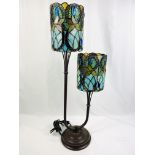 Tiffany style two branch table lamp
