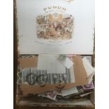 Box of used pre-sorted World stamps
