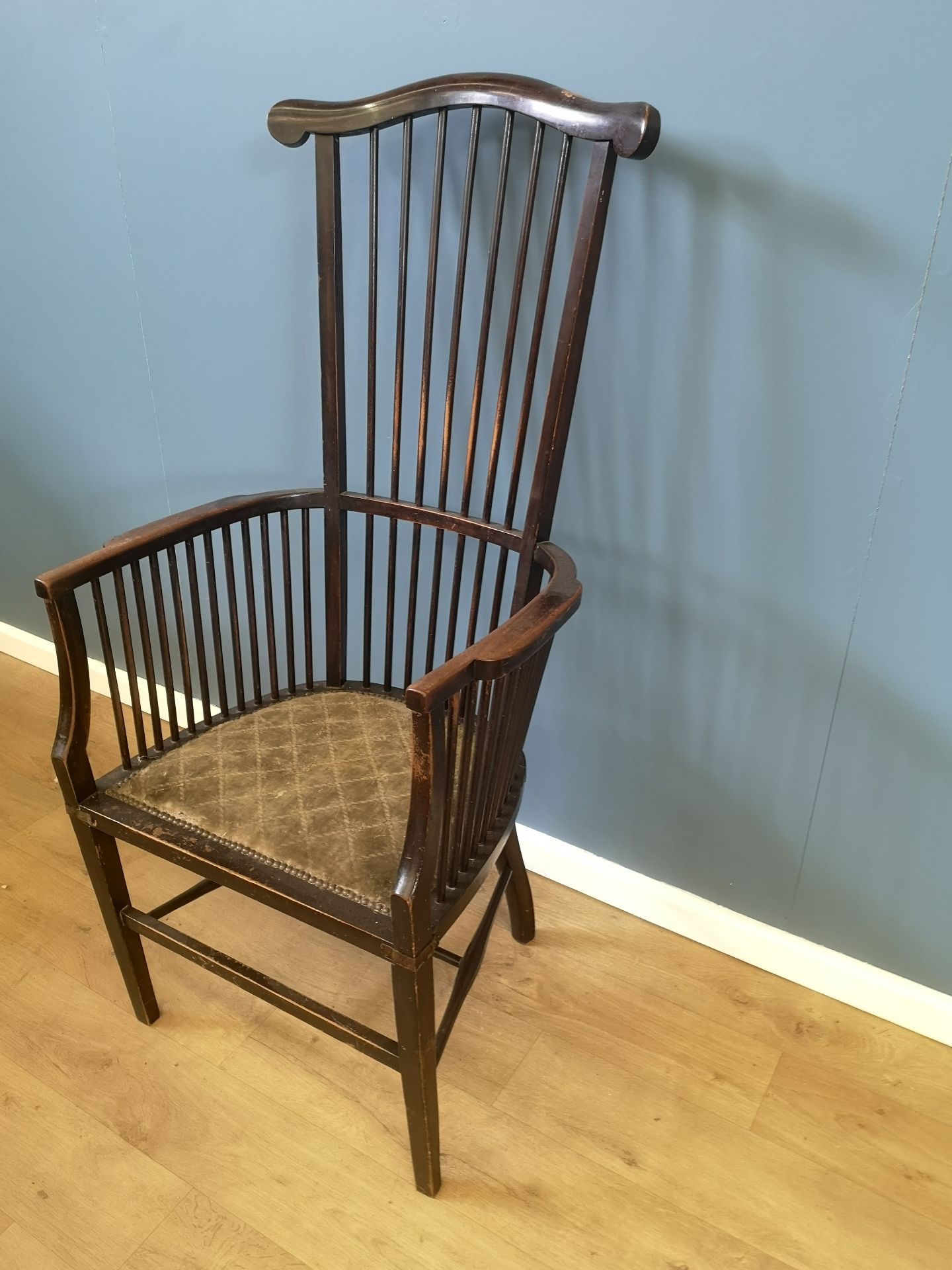 Victorian comb back open armchair - Image 2 of 3