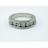 Platinum and diamond half eternity ring