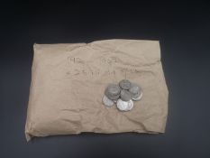 Collection of silver sixpence coins