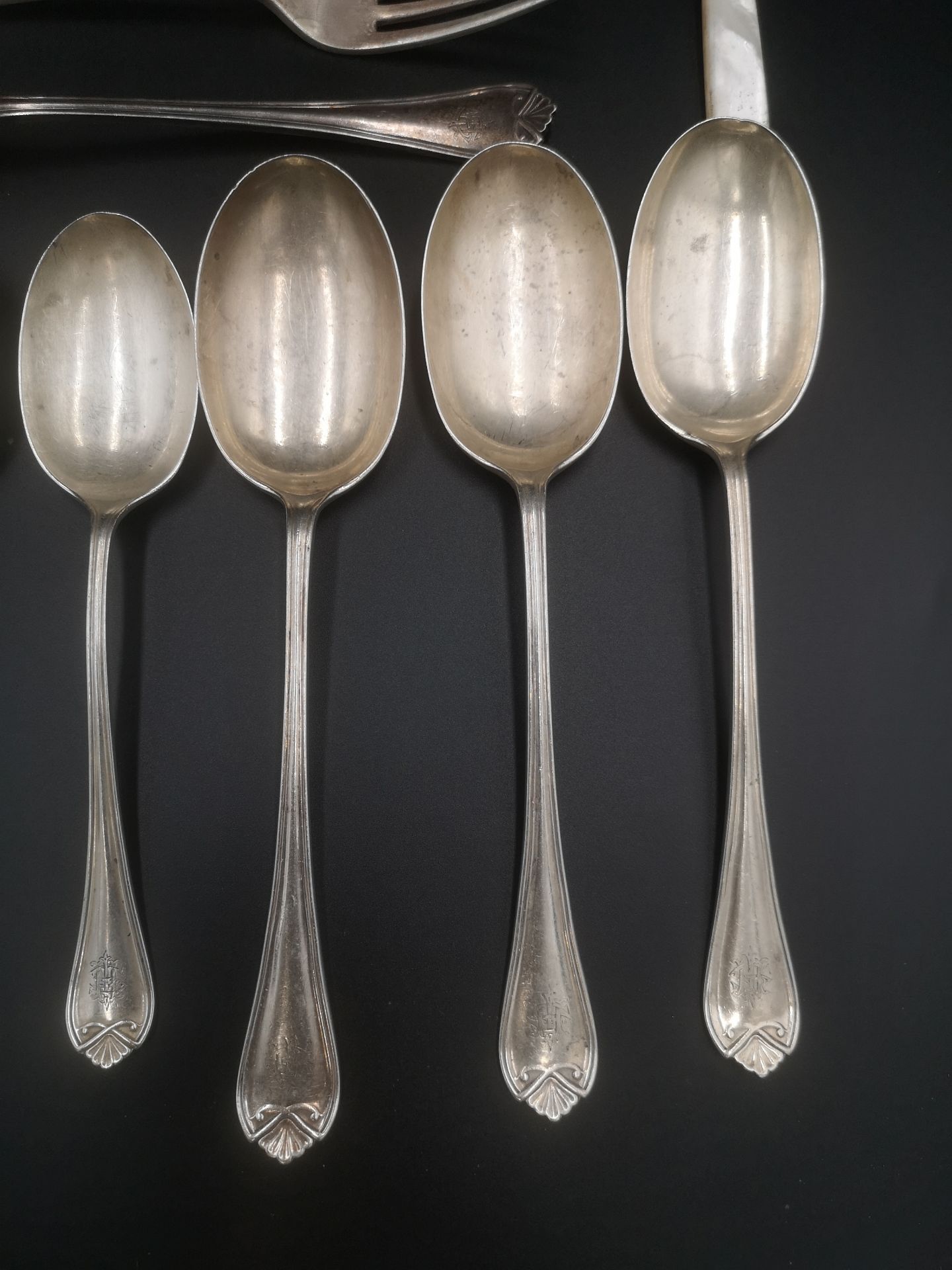 Part set of silver flatware - Image 4 of 5