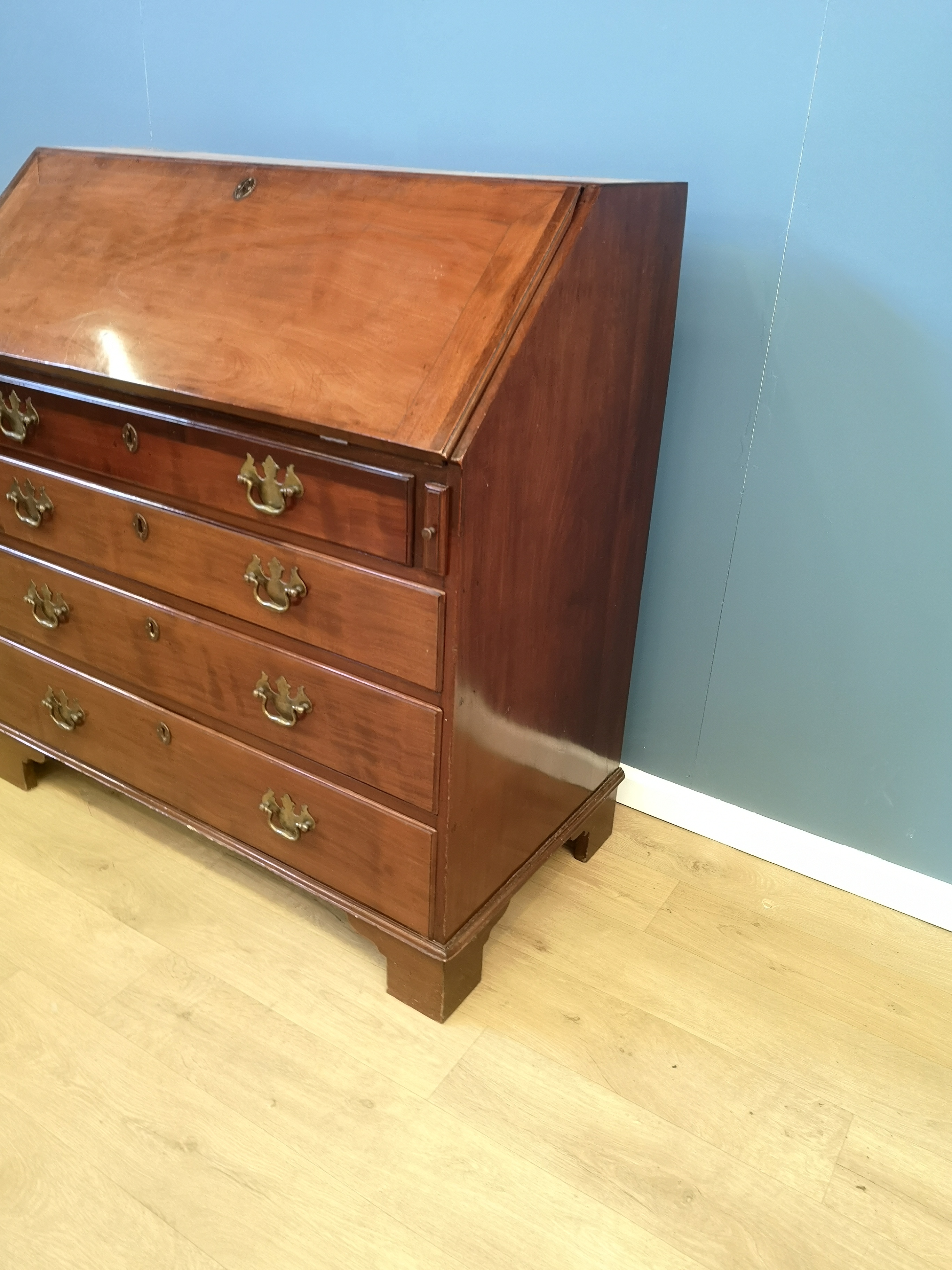 Victorian mahogany bureau - Image 4 of 6