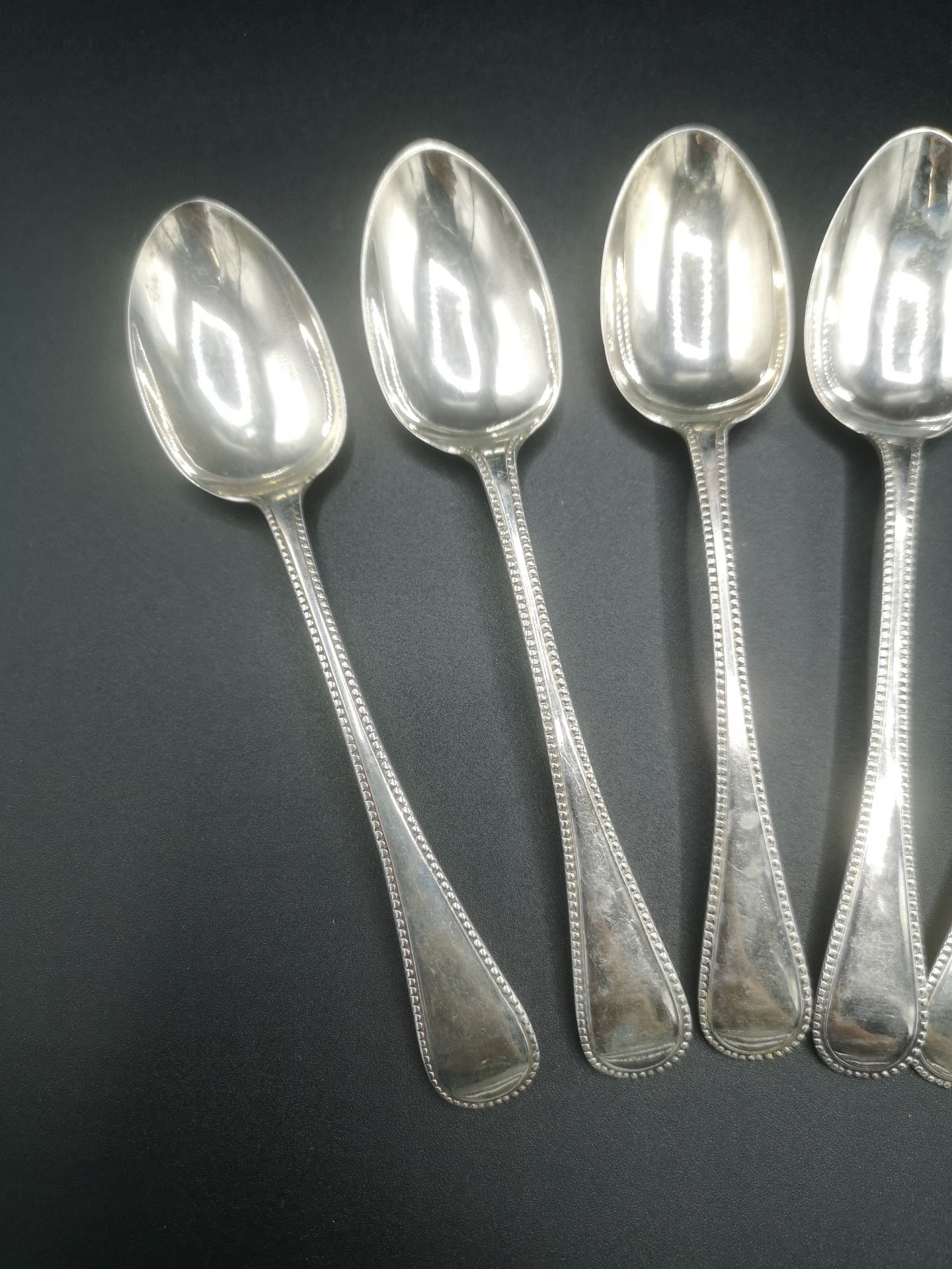 Set of six Victorian Scottish silver tea spoons - Image 4 of 4