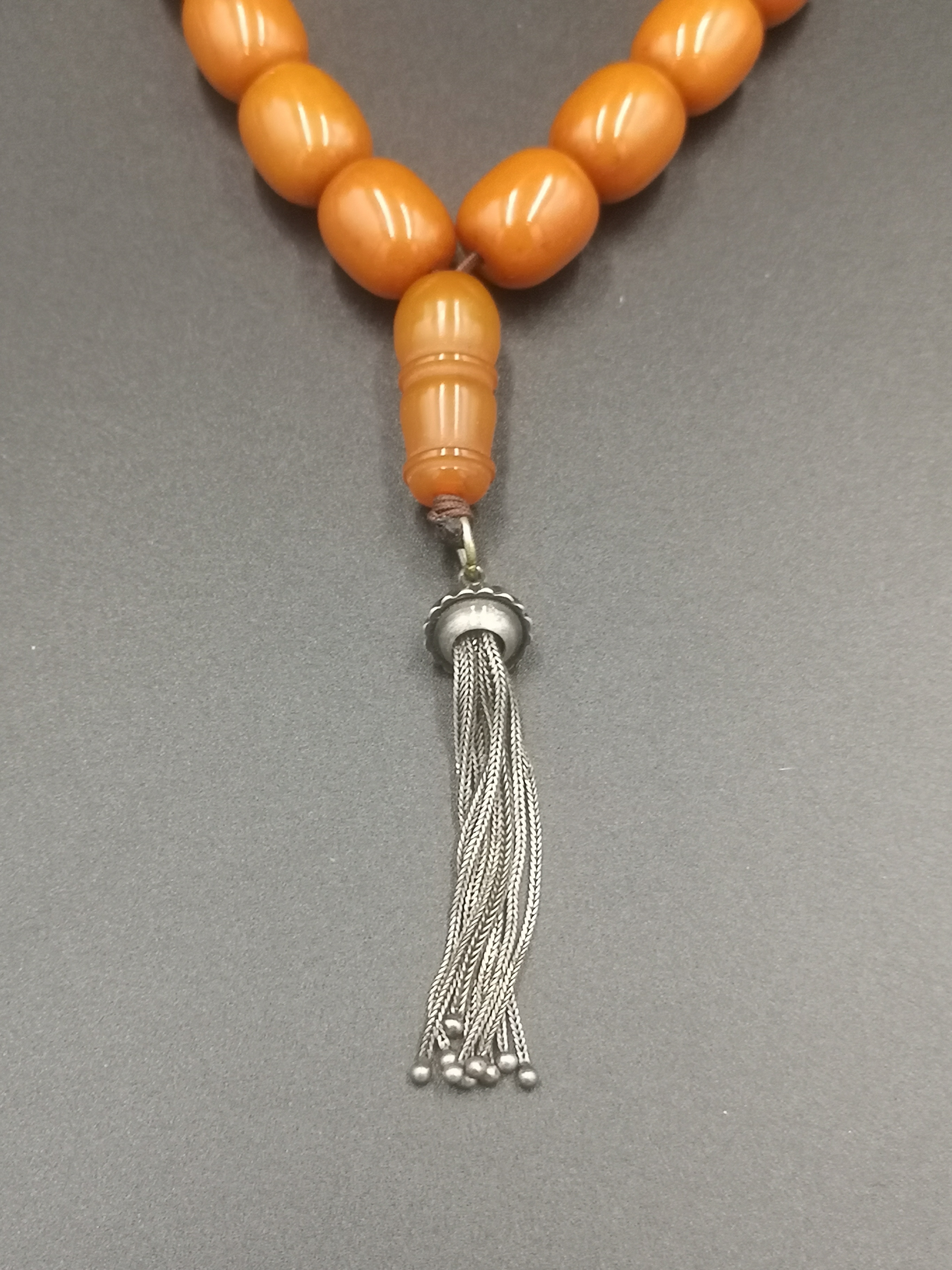 Formed natural butterscotch worry beads - Image 3 of 4