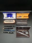 Quantity of fountain pens