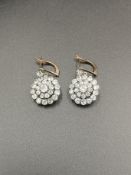 Pair of Victorian diamond earrings