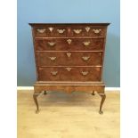 Georgian mahogany chest of drawers on stand