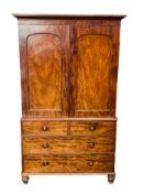 Mahogany linen press