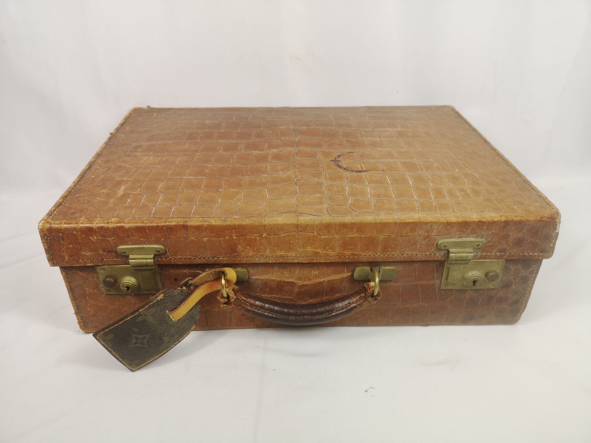 Swaine and Adeney crocodile suitcase