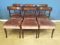 Six Victorian ladderback dining chairs
