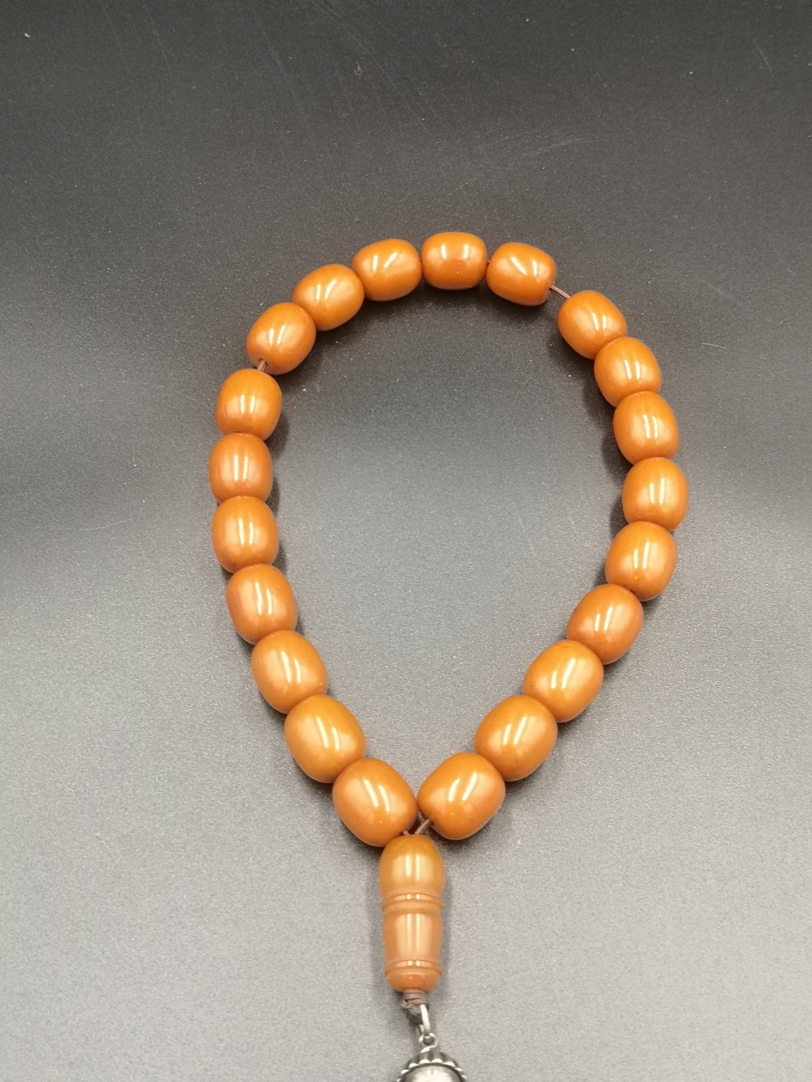 Formed natural butterscotch worry beads - Image 2 of 4