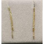 Pair of 9ct gold (tested) earrings