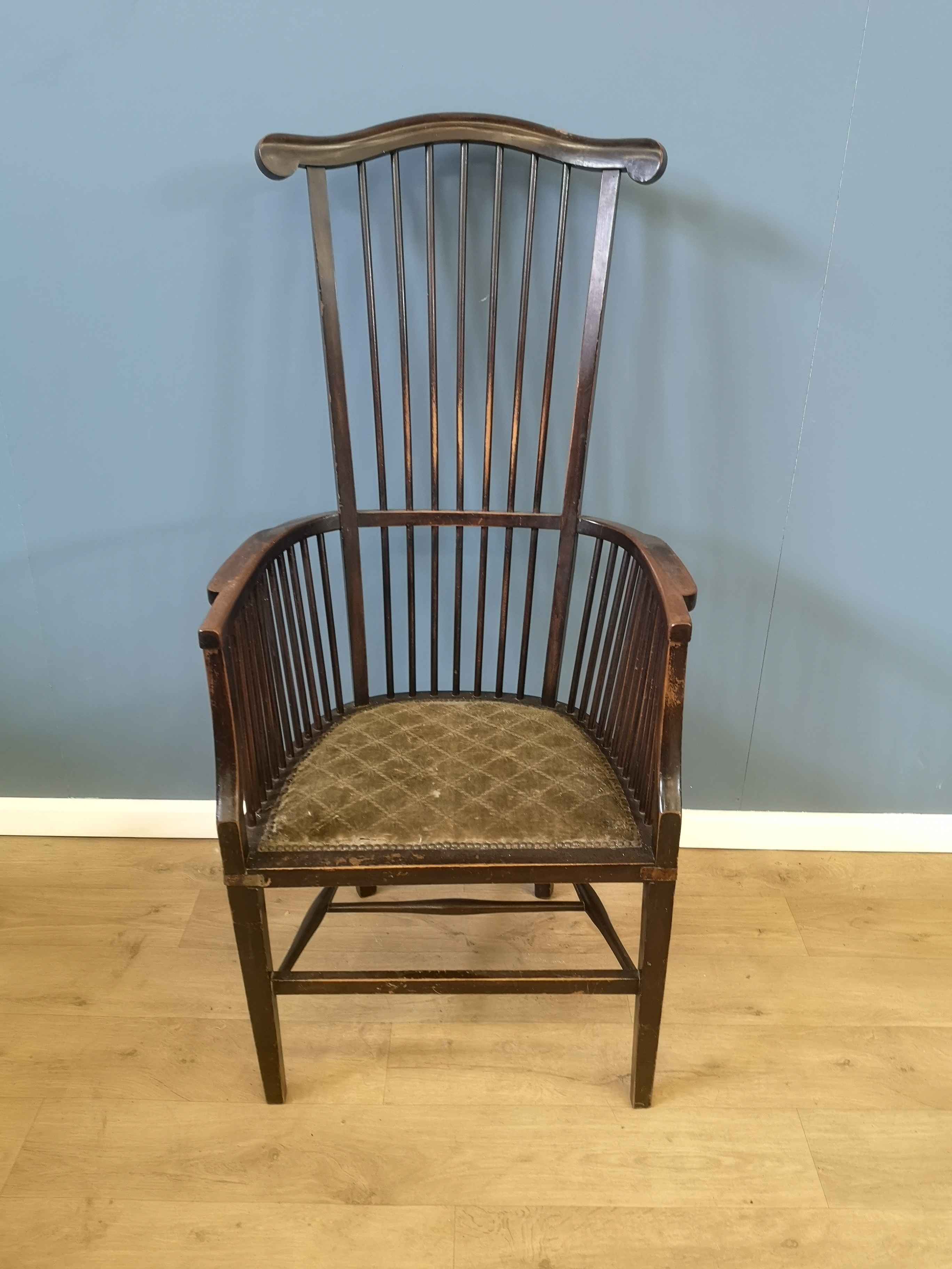 Victorian comb back open armchair