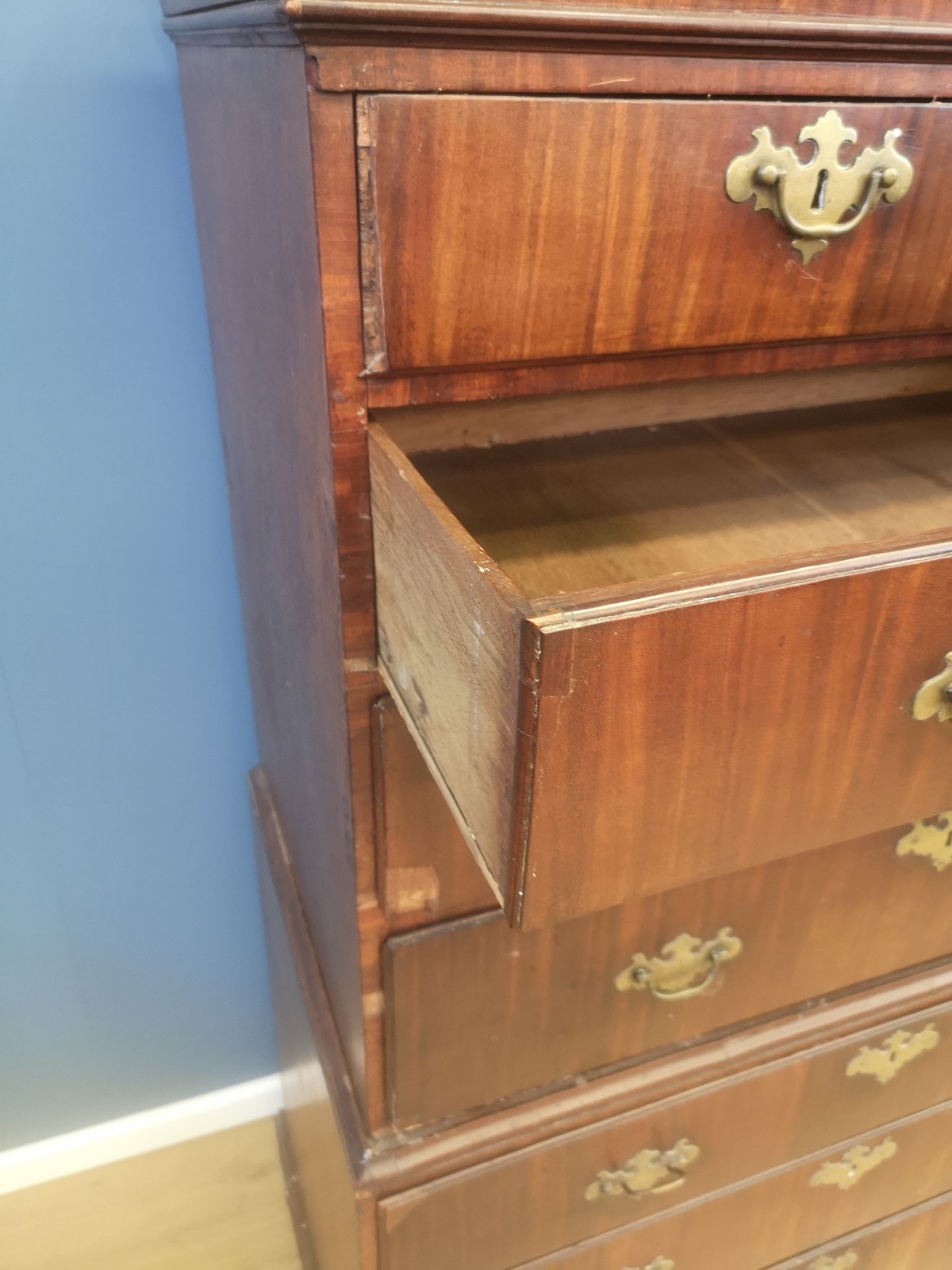 19th century mahogany chest on chest - Image 5 of 6