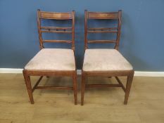 Pair of oak dining chairs
