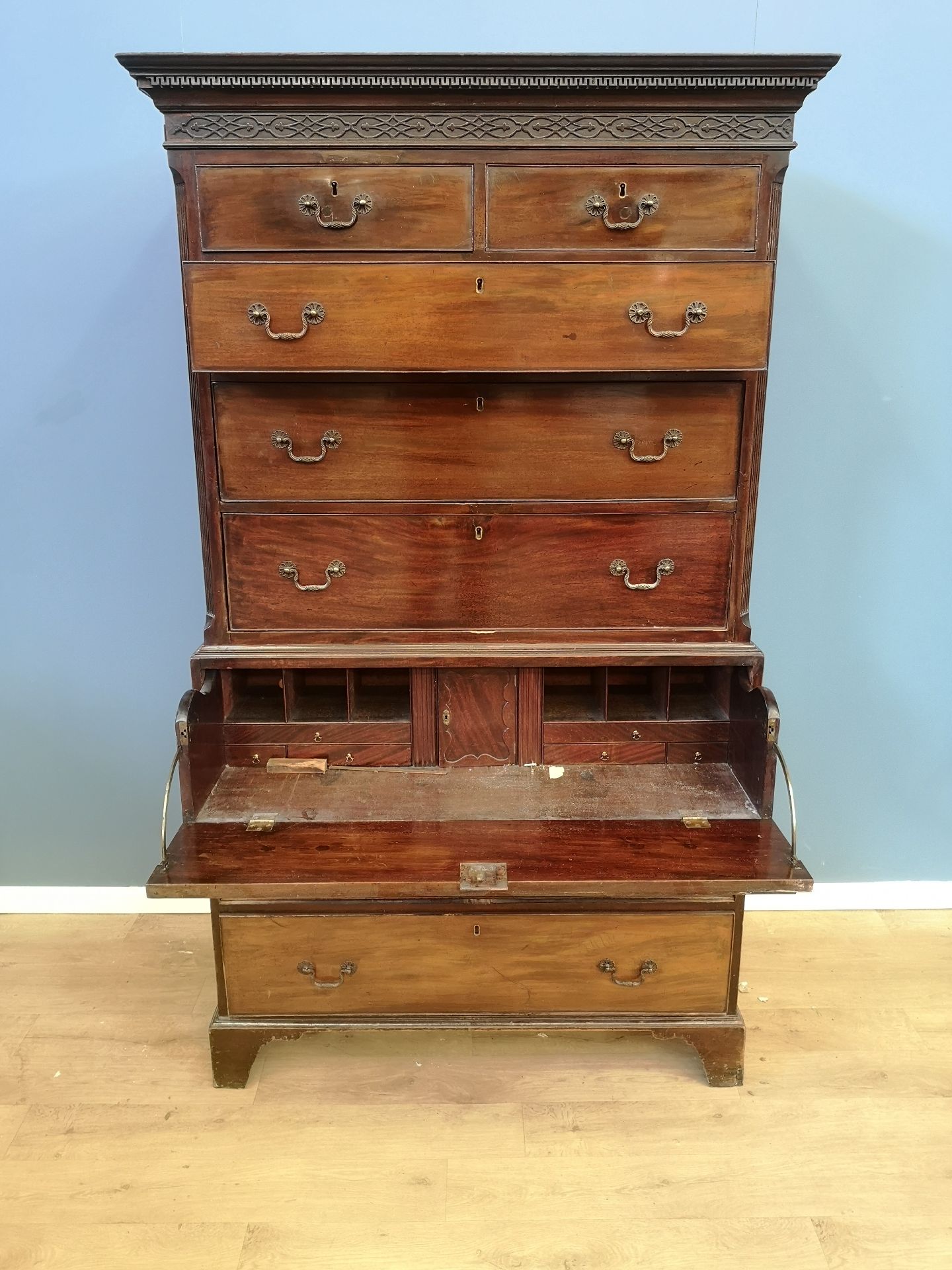 Mahogany chest on chest - Image 5 of 6